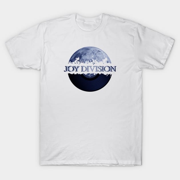 Joy Division bleu moon vinyl T-Shirt by hany moon